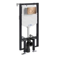 Инсталляция для унитаза Wasserkraft Vils 56TLT.010.ME.RG02, механическая клавиша золото розовое
