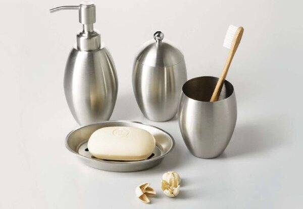 Косметическая ёмкость Wasserkraft Ruwer, с крышкой, K-6779, хром