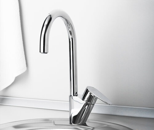 Смеситель Wasserkraft LEINE 3507 для кухни с поворотным изливом, хром