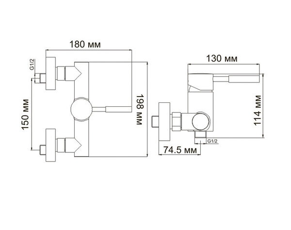 Смеситель Wasserkraft 4102 для душа, хром
