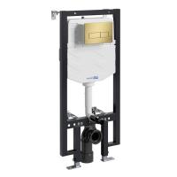 Инсталляция для унитаза Wasserkraft Vils 56TLT.010.ME.MG03, механическая клавиша золото матовое