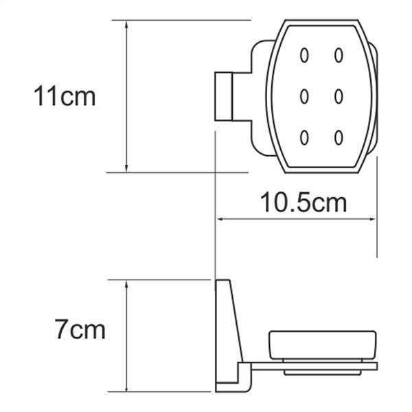 Мыльница с держателем Wasserkraft Lopau, K-6029
