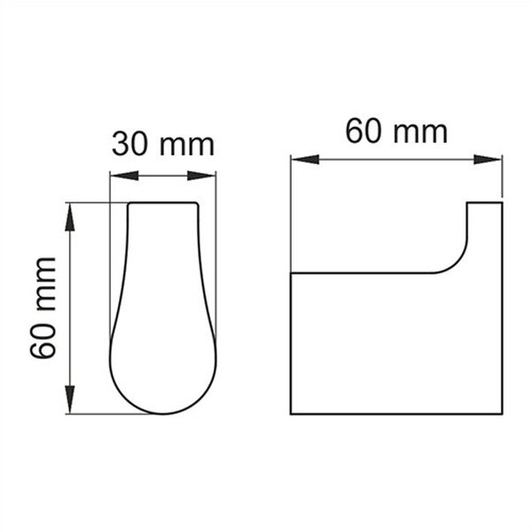Крючок Wasserkraft Glan, PVD - покрытие, черный глянец, K-5123