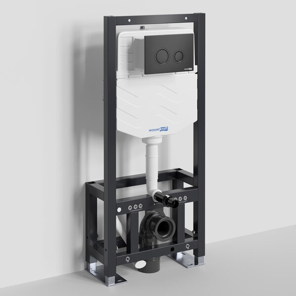 Инсталляция для унитаза Wasserkraft Dill 61TLT.010.ME.MB01, механическая клавиша черная матовая