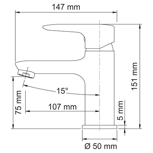 Смеситель для раковины Wasserkraft 5603, хром