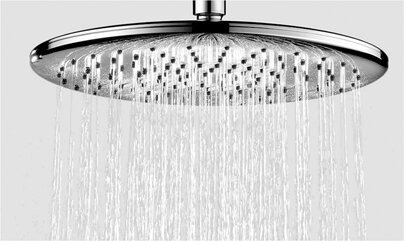 Верхний душ Wasserkraft А030, 25 см, 1 режим струи, без держателя, хром