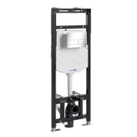 Инсталляция для унитаза Wasserkraft Alme 15TLT.010.ME.BN04, механическая клавиша никель