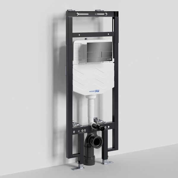 Инсталляция для унитаза Wasserkraft Dinkel 58TLT.010.ME.PB04, механическая клавиша черная