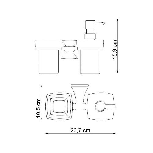 Держатель стакана и дозатора Wasserkraft Wern, K-2589
