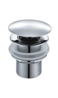 Донный клапан Wasserkraft A024 Push-up, с переливом, хром