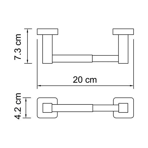 Держатель для туалетной бумаги Wasserkraft Lippe, K-6522