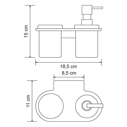 Держатель стакана и дозатора Wasserkraft Kammel, К-8389