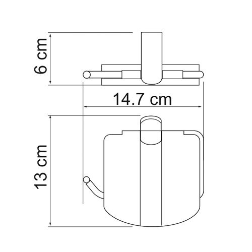 Держатель для туалетной бумаги Wasserkraft Berkel, с крышкой, K-6825