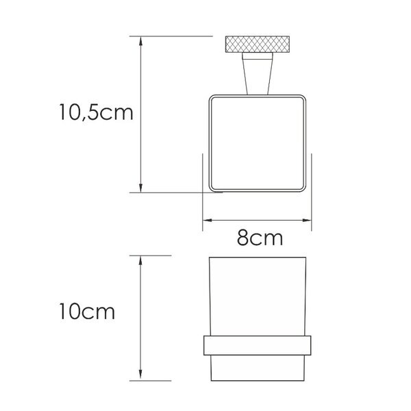Стакан для щеток Wasserkraft Tauber K-64428, держатель никель