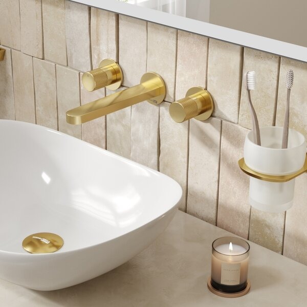 Смеситель для раковины Wasserkraft Schunter, золото матовое, 8245