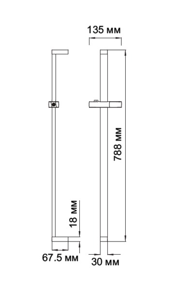 Душевая штанга Wasserkraft A048