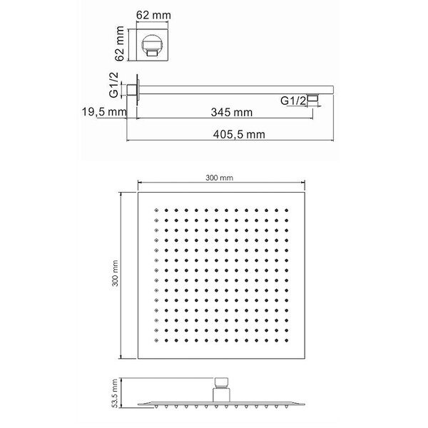 Душевой комплект Wasserkraft Abens, цвет черный Soft-touch, A172071