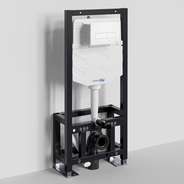 Инсталляция для унитаза Wasserkraft Dill 61TLT.010.ME.WM03, механическая клавиша белая матовая