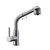 Смеситель Wasserkraft WERN 4266 для кухни с выдвижным изливом, матовый хром