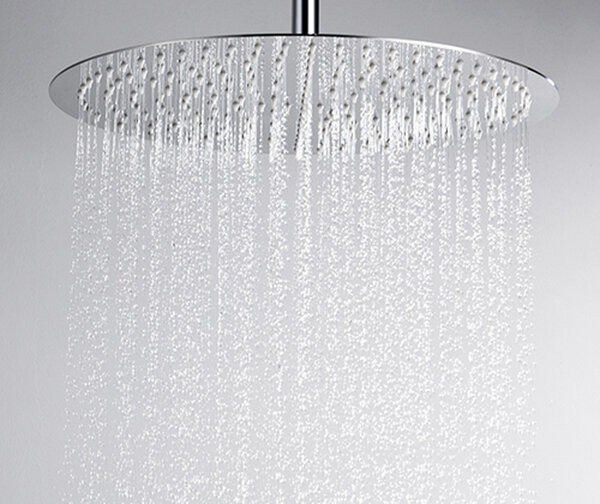 Верхний душ Wasserkraft A117, D400 мм, 1 режим струи, без держателя, хром