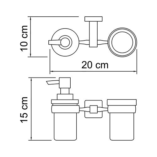 Держатель стакана и дозатора Wasserkraft Lippe, K-6589