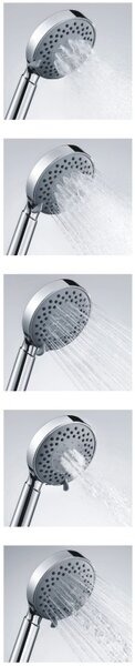 Душевая лейка Wasserkraft A032, 5-функциональная, хром