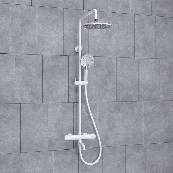 Душевая стойка Wasserkraft Mindel 850, термостатическая, цвет белый Soft-touch, A188.067.058.WM Thermo