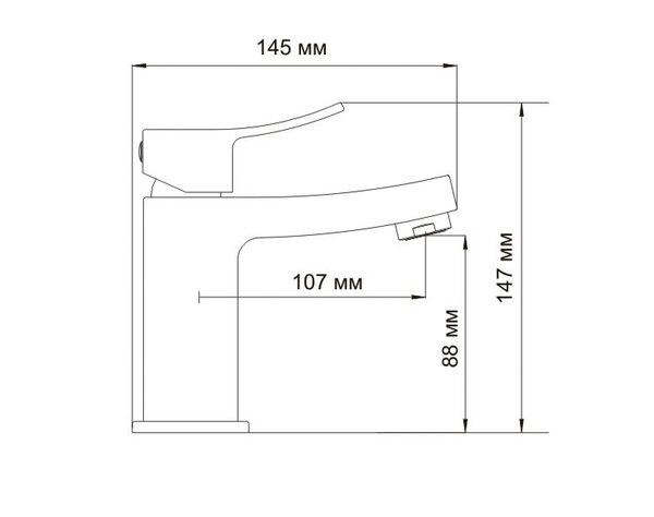 Смеситель для раковины Wasserkraft Aller 1064, картридж 25 mm, хром