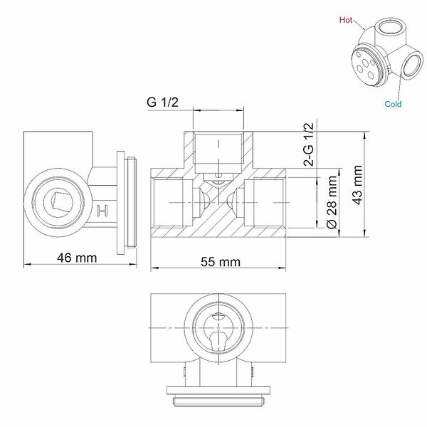 Смеситель для раковины Wasserkraft Alme 1510, цвет хром, A15513