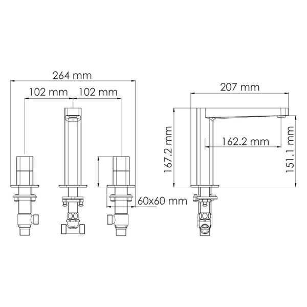 Смеситель для раковины Wasserkraft Saale, белый матовый, 9535