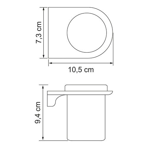 Стакан для зубных щеток Wasserkraft Kammel, стеклянный, K-8328W