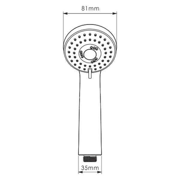 Душевая лейка Wasserkraft A120 3-функциональная, матовый хром