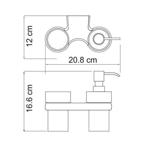 Держатель стакана и дозатора Wasserkraft Berkel, K-6889