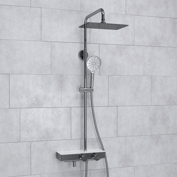 Душевая стойка Wasserkraft, с изливом, цвет - хром, A113.069.127.CH Thermo