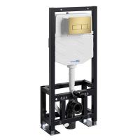 Инсталляция для унитаза Wasserkraft Dill 61TLT.010.ME.MG03, механическая клавиша золото матовое
