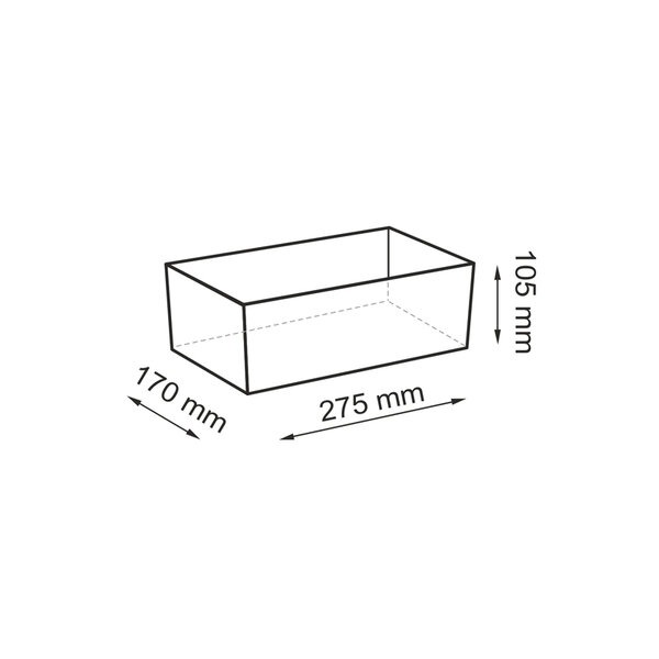 Корзина для ванной комнаты Wasserkraft Aula WB-110-S, ширина 27.5 см, глубина 17 см, высота 10.5 см, серая