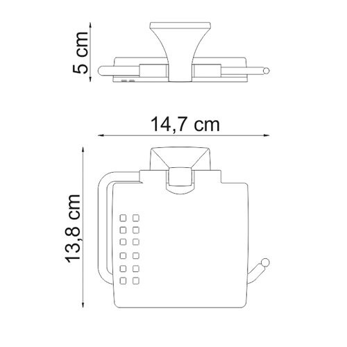 Держатель для туалетной бумаги Wasserkraft Wern, с крышкой, K-2525