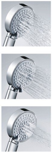 Душевая лейка Wasserkraft A035, 3 режима, хром, 8.5 см