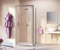 Душевой уголок Wasserkraft Weser, 78F03, 90 см, стекло прозрачное