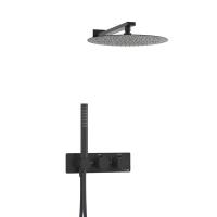 Душевая стойка Wasserkraft A16160 Thermo, скрытый монтаж, черный Soft-touch