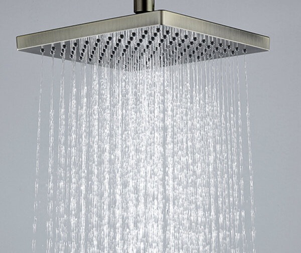Верхний душ Wasserkraft A140, 200 х 200 мм, 1 режим струи, без держателя, светлая бронза
