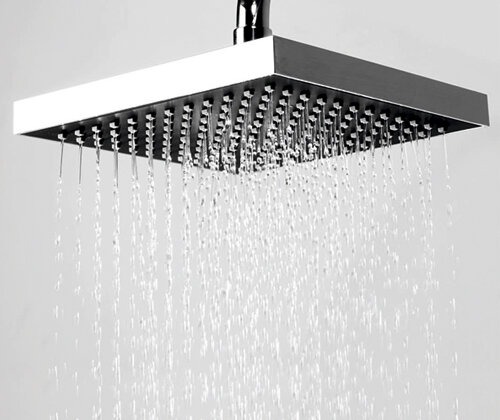 Верхний душ Wasserkraft А028, 200*200 мм, 1 режим струи, без держателя, хром