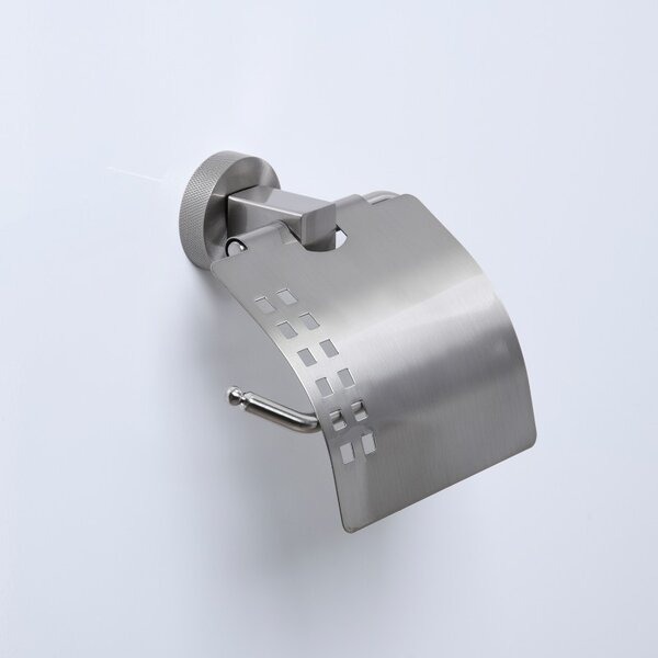 Держатель туалетной бумаги Wasserkraft Tauber K-64425, с крышкой, никель