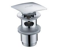 Донный клапан Push-up Wasserkraft A105, с переливом, хром
