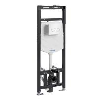 Инсталляция для унитаза Wasserkraft Alme 15TLT.010.ME.WH01, механическая клавиша белая, ободки хром