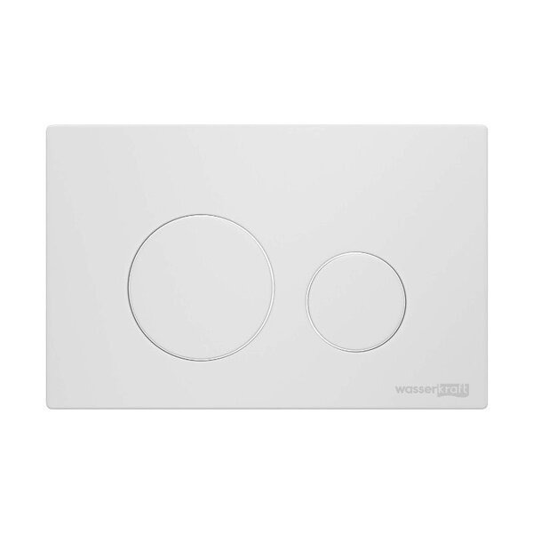 Инсталляция для унитаза Wasserkraft Salm 27TLT.010.ME.BL.WM02, декоративная стеклянная панель черная, механическая кнопка смыва белая матовая