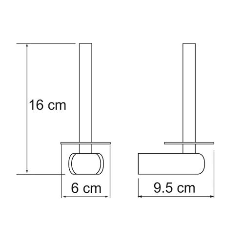 Держатель для туалетной бумаги Wasserkraft Berkel, вертикальный, K-6897
