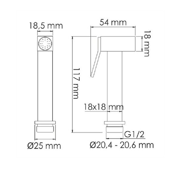 Гигиенический душ Wasserkraft Schunter A8251.285.237.213, со смесителем, C ВНУТРЕННЕЙ ЧАСТЬЮ, C ВНУТРЕННЕЙ ЧАСТЬЮ, цвет золото матовое