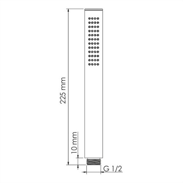 Душевая лейка Wasserkraft A217, 1-функциональная, цвет - черный