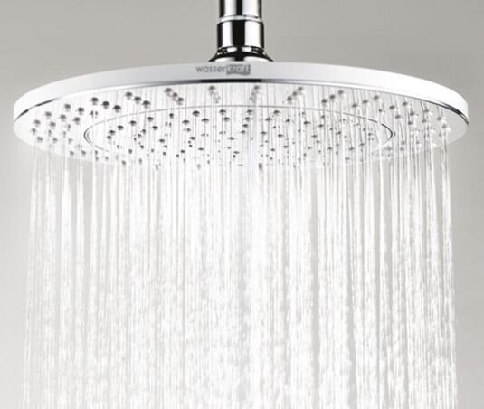 Верхний душ Wasserkraft A067, 22,5х22,5 см, 1 режим струи, без держателя